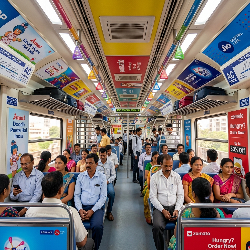AC Local Train Advertising Mumbai